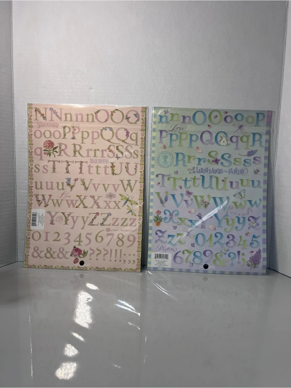 Brenda Walton K&Company Die Cut Alphabet Stickers Lot 6 Vintage Scrapbook Floral
